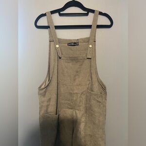 Zanzea Khaki Overalls with Pockets